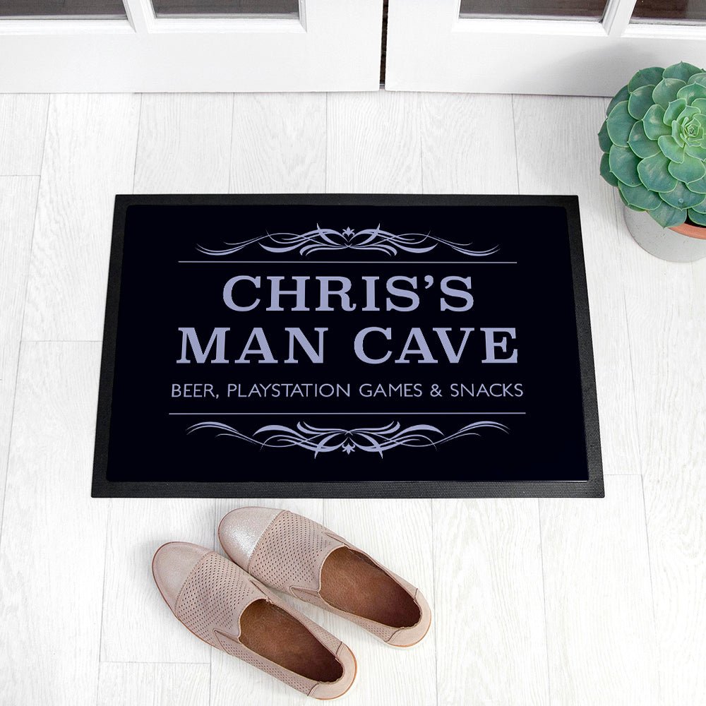 Personalised Man Cave Indoor Doormat - Engraved Memories