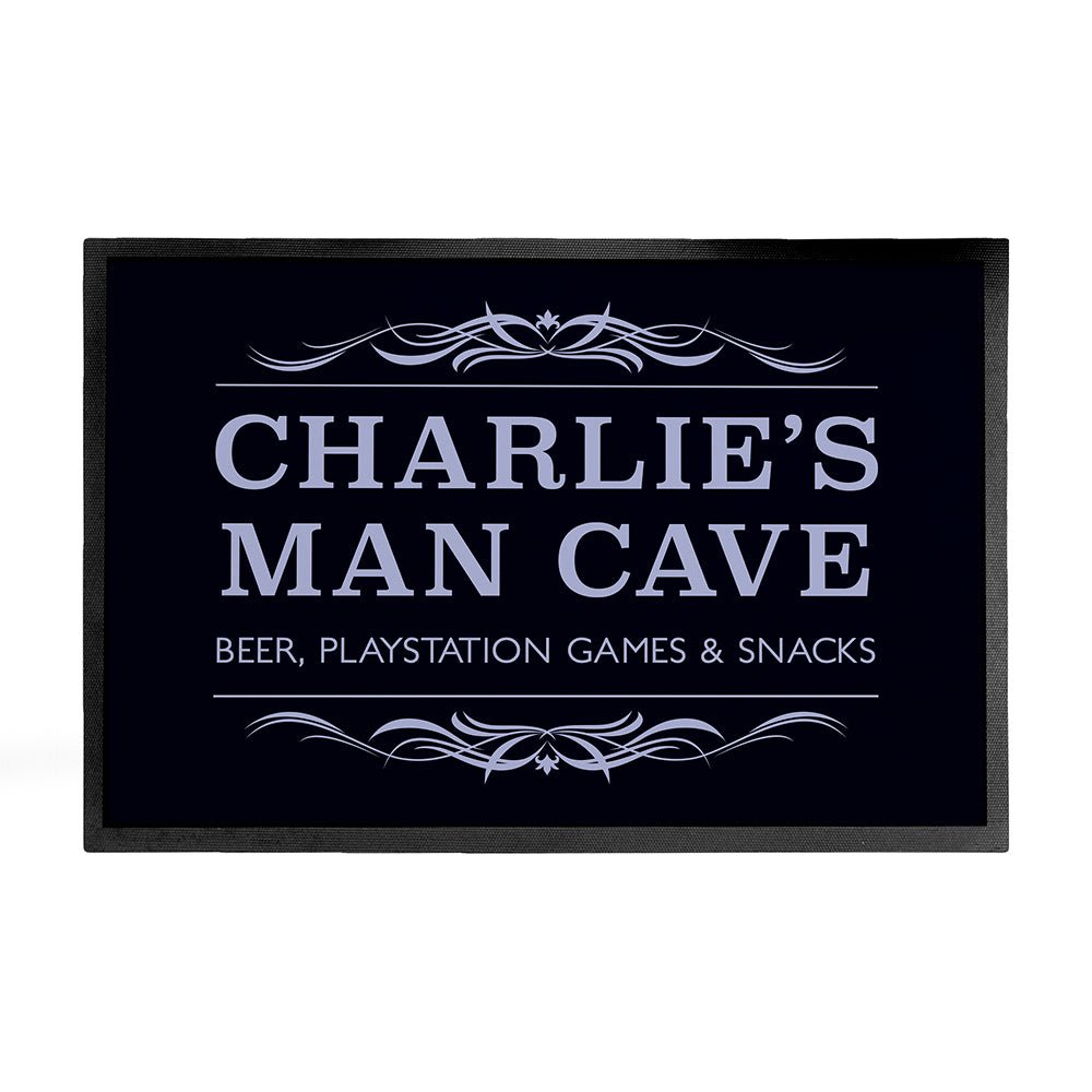 Personalised Man Cave Indoor Doormat - Engraved Memories