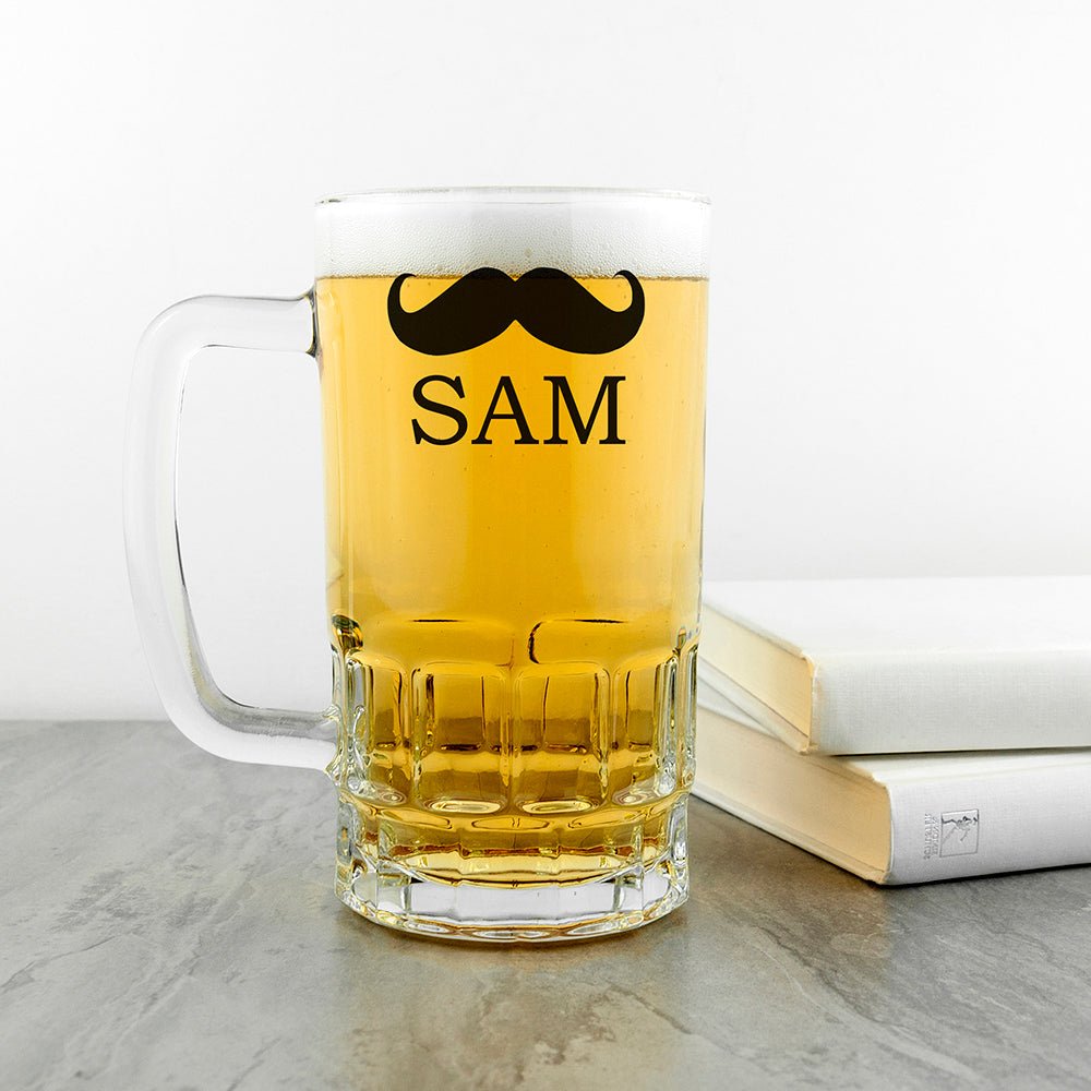 Personalised pint glass for men