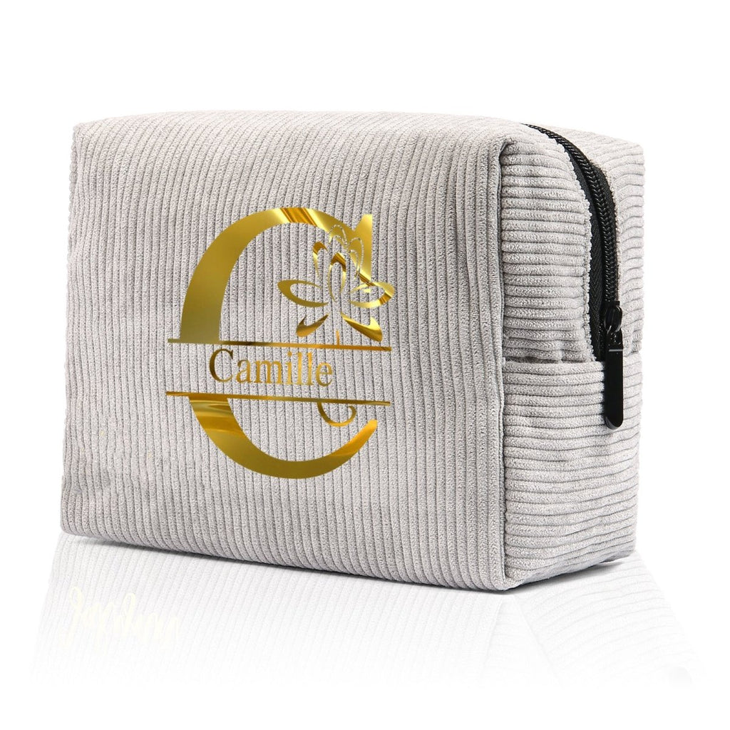 Personalised Name Makeup Bag – Custom Cosmetic Pouch Gift for Women - Engraved Memories