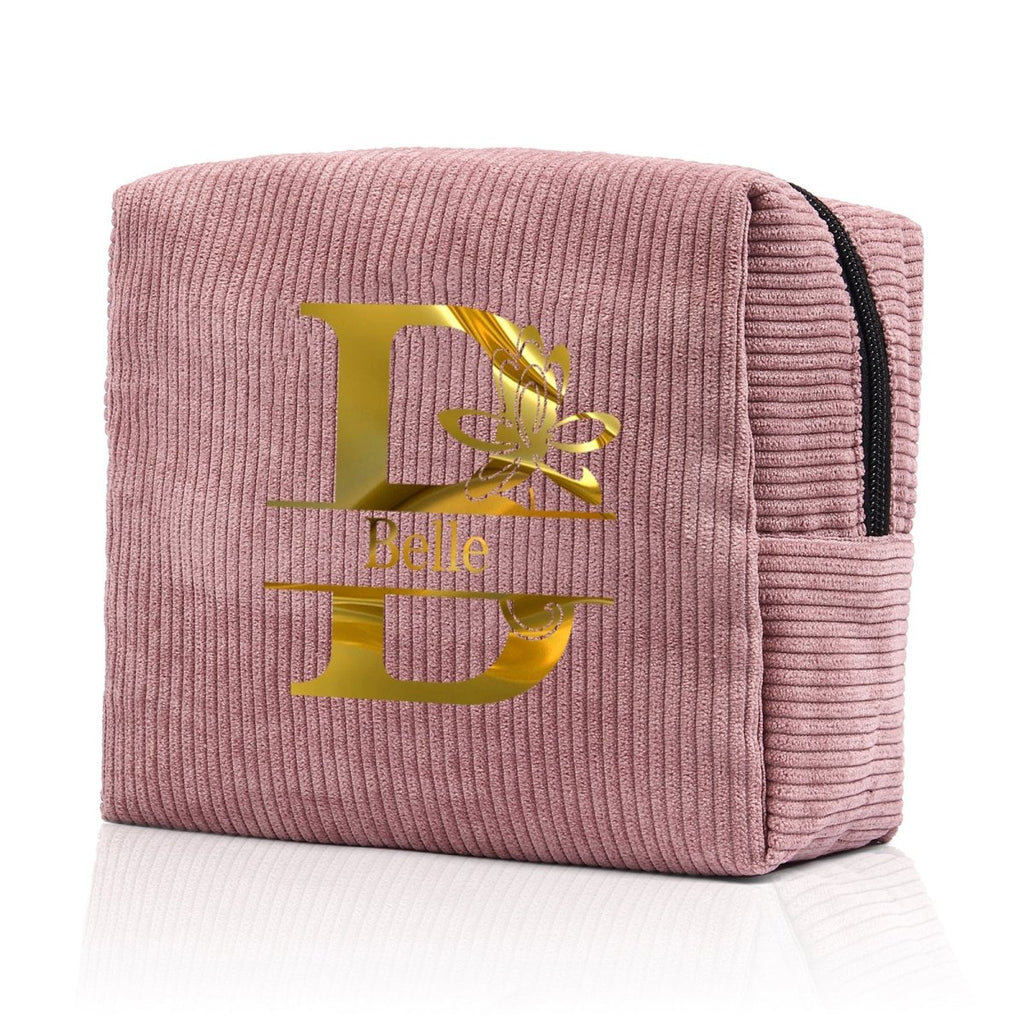 Personalised Name Makeup Bag – Custom Cosmetic Pouch Gift for Women - Engraved Memories