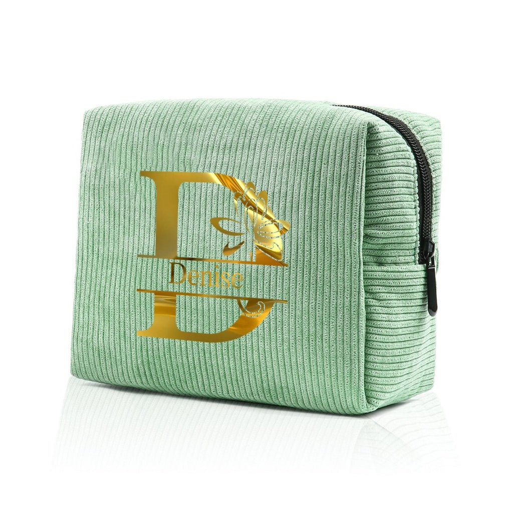 Personalised Name Makeup Bag – Custom Cosmetic Pouch Gift for Women - Engraved Memories