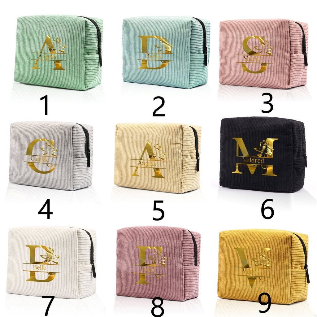 Personalised Name Makeup Bag – Custom Cosmetic Pouch Gift for Women - Engraved Memories