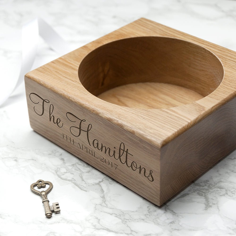 Wooden romantic wine holder gift idea
