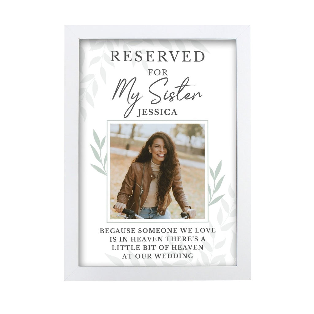 Personalised Reserved For Memorial A3 White Framed Print - Engraved Memories