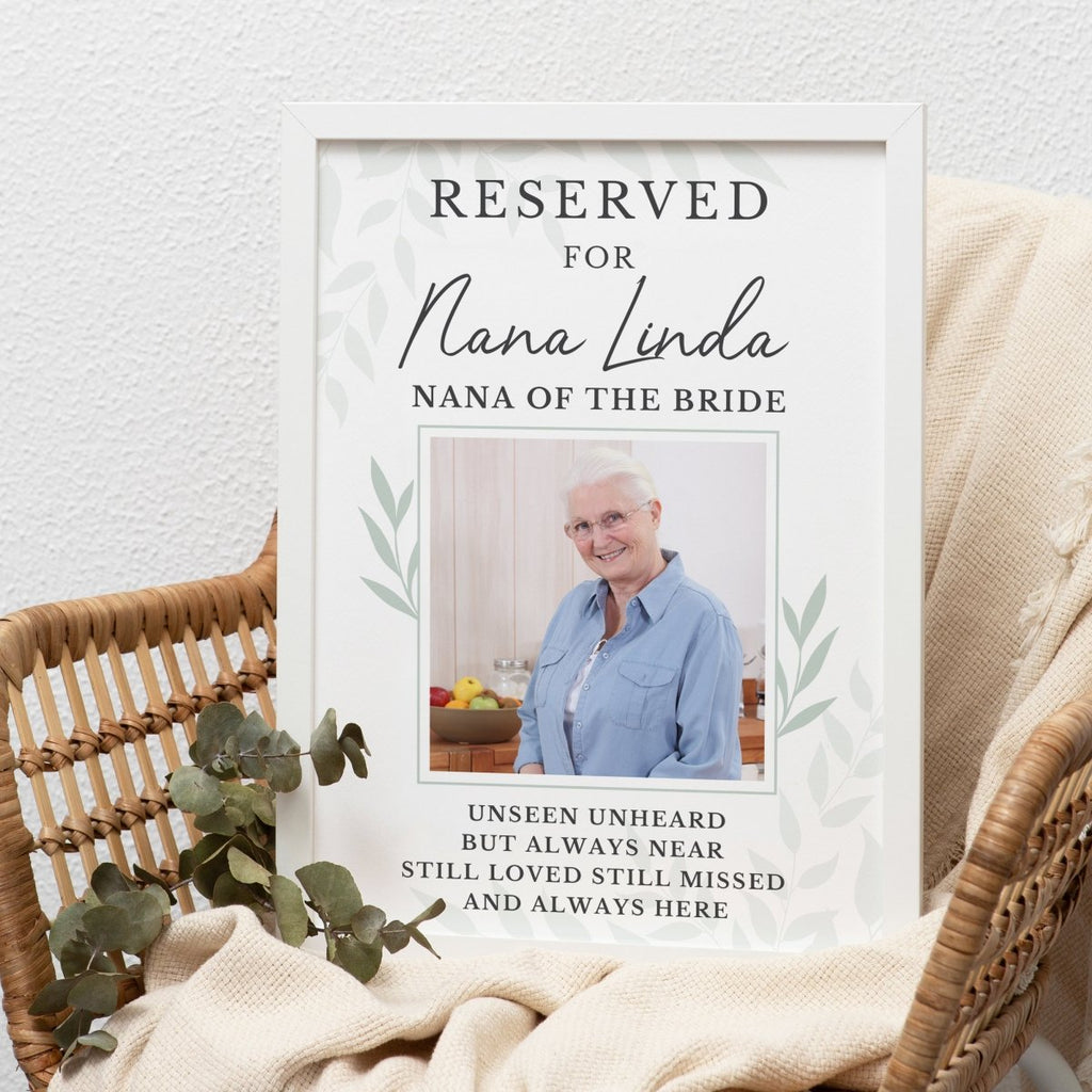 Personalised Reserved For Memorial A3 White Framed Print - Engraved Memories
