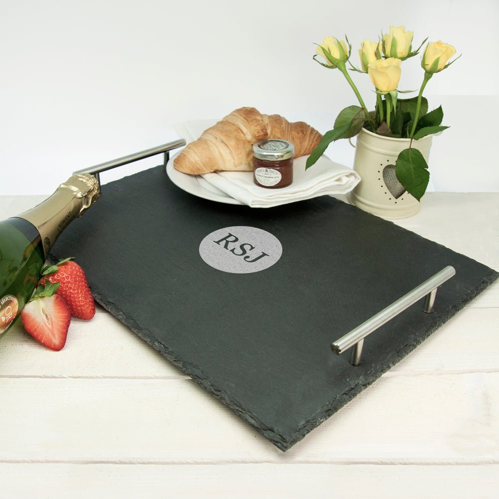Personalised Slate Breakfast In Bed Tray - Engraved Memories