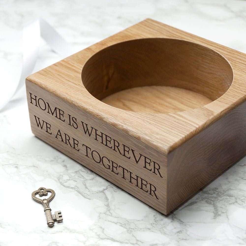 Personalised Solid Oak Stash Tray - Engraved Memories