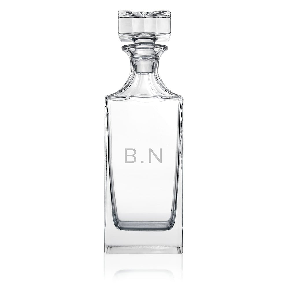 Personalised Timeless Initials Square Decanter - Engraved Memories