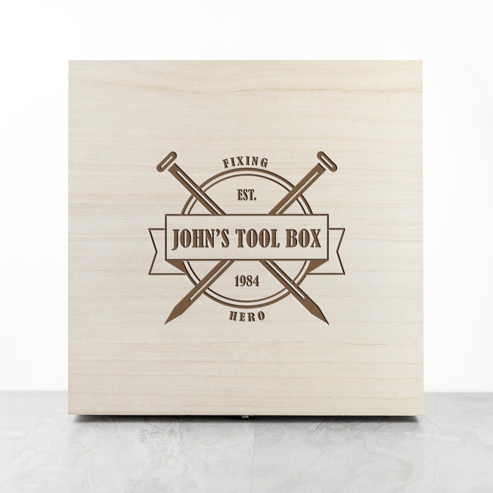 Personalised Warning Tool Box - Engraved Memories