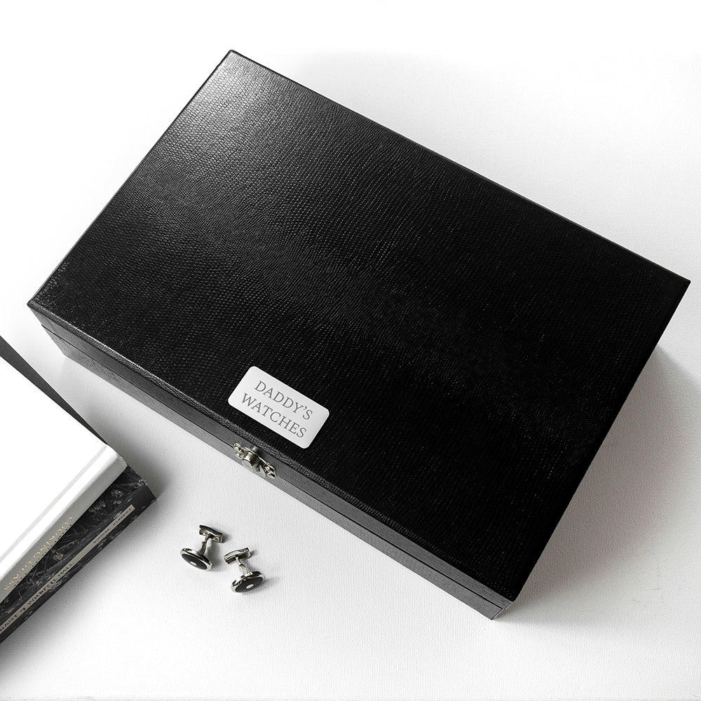 Personalised Watch and Cufflinks Box - Engraved Memories