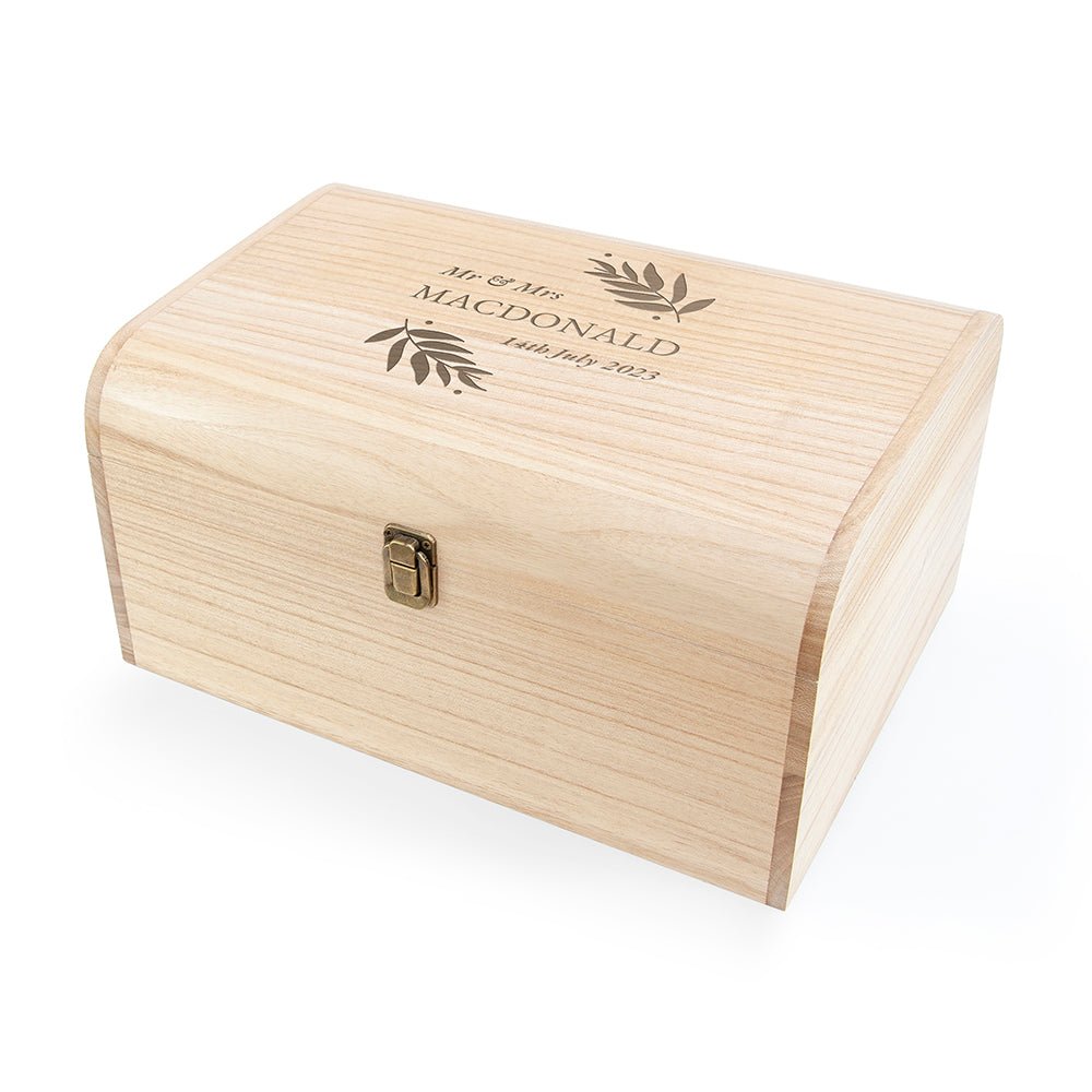 Personalised chest for wedding gifts