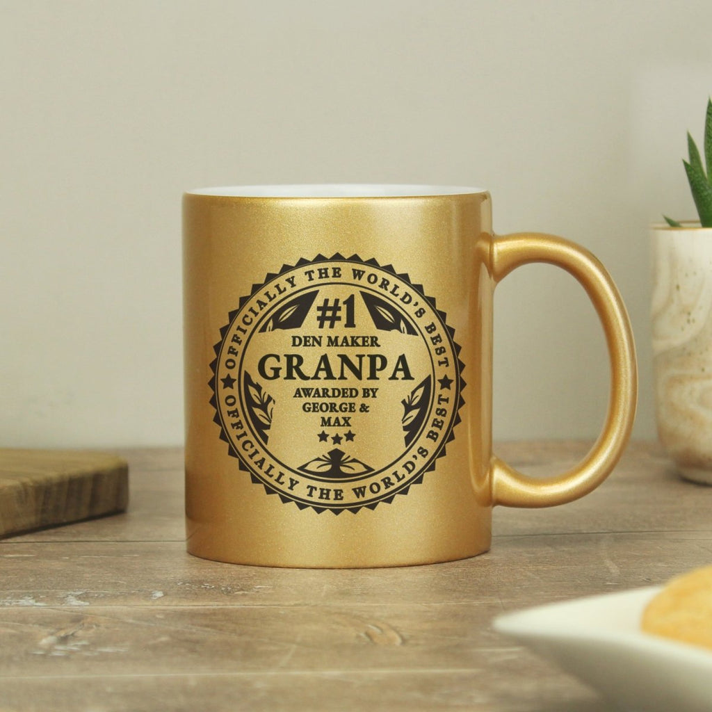 Personalised Worlds Best Gold Mug - Engraved Memories