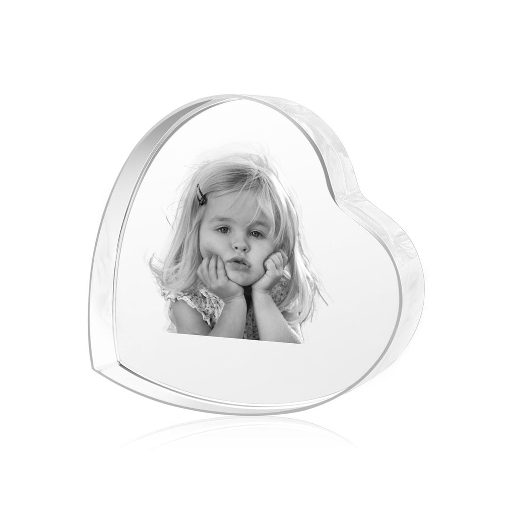 Personalized custom photo crystal ornament, transparent, custom keepsake, 70mm size, unique gift.