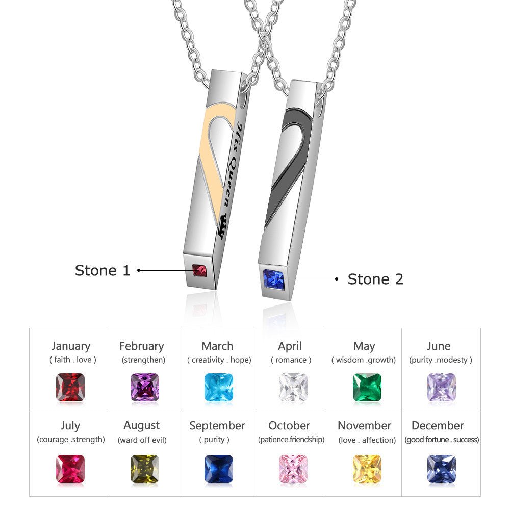 Bar Necklace, Personalised Vertical Bar Pendant in Rose Gold Plated/Black - Engraved Memories
