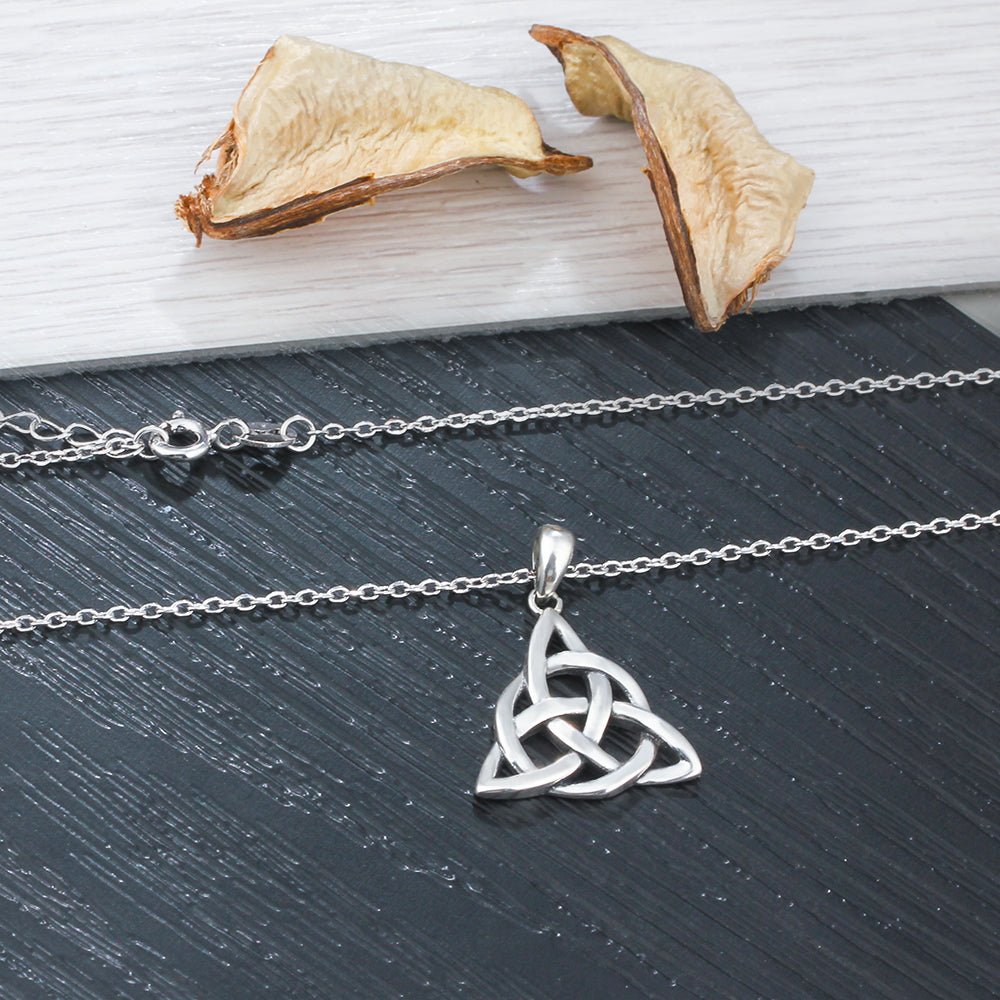 Celtic Necklace, Celtic Knot Jewelry, Sterling Silver Necklace With Chain - Engraved Memories