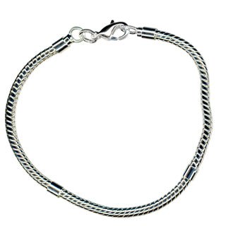 Personalised stainless steel charm bracelet, photo & text engraved, fits Pandora, heart, star, round.