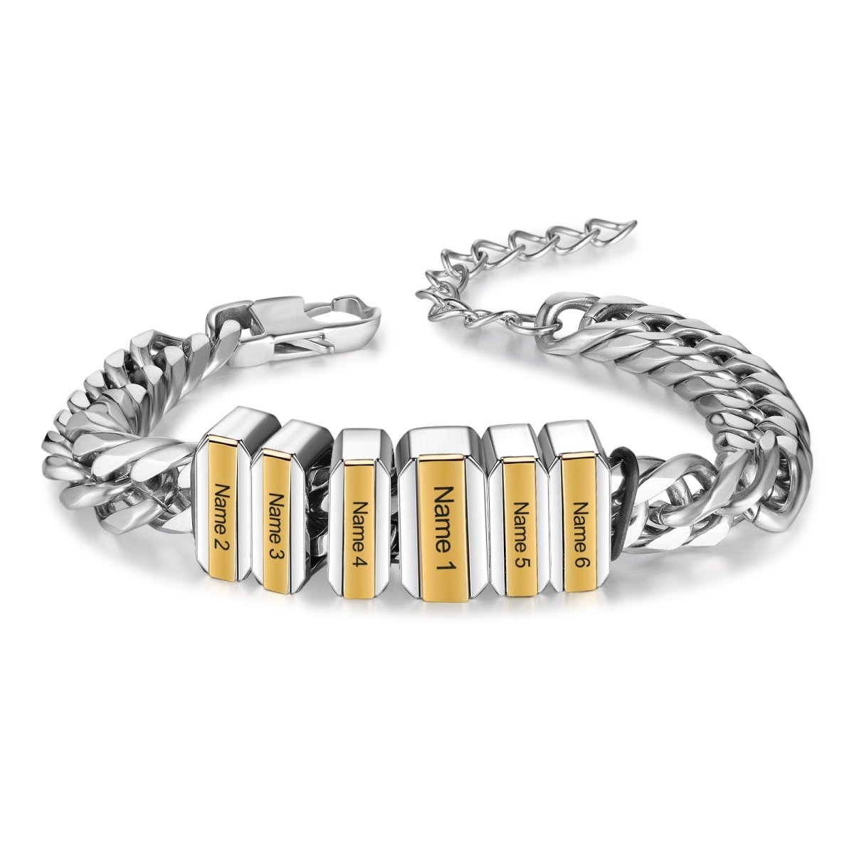 Natural Gemstone & Stainless Steel Beaded Bracelet - Men's Women's Unisex + Free Gift Bag