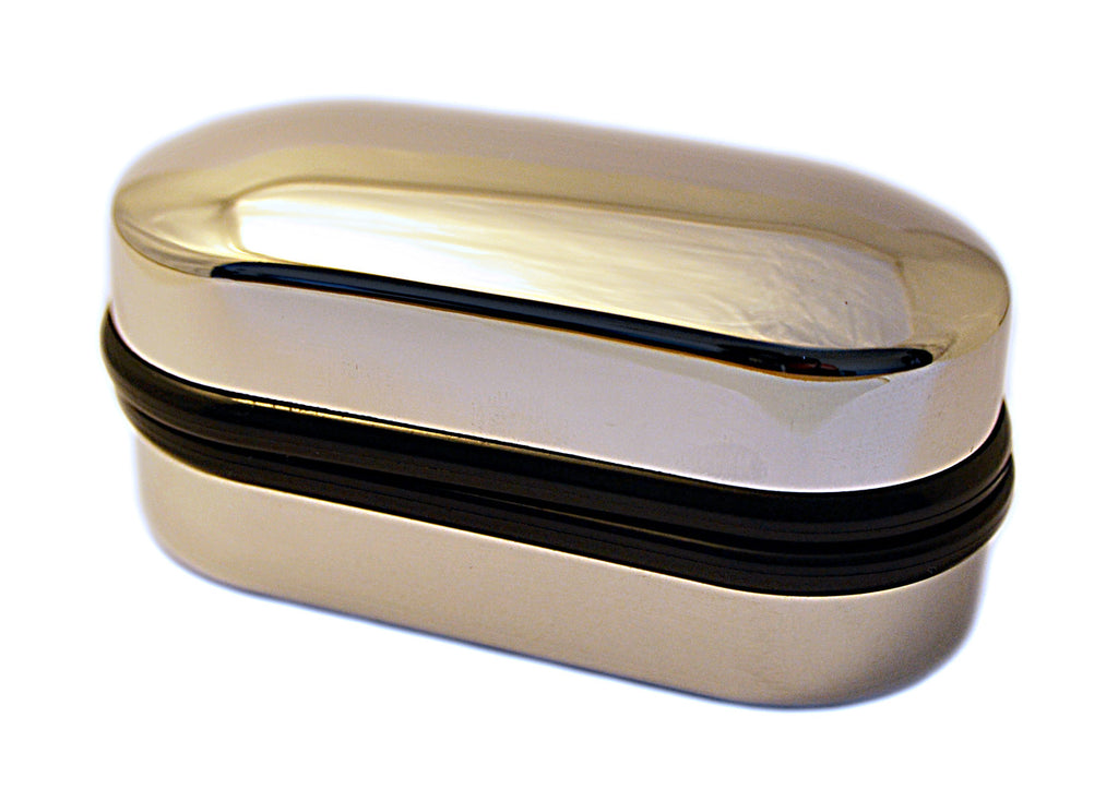Personalized chrome cufflink case box, engraved with custom text, perfect for wedding, groom or best man gift, 3.0x3.3x7.8cm.
