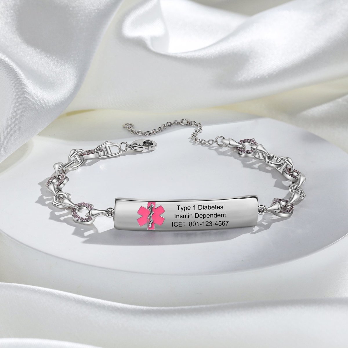 Custom Medical Bracelet Medical Alert Bracelet Personalised Medical Engraved Memories