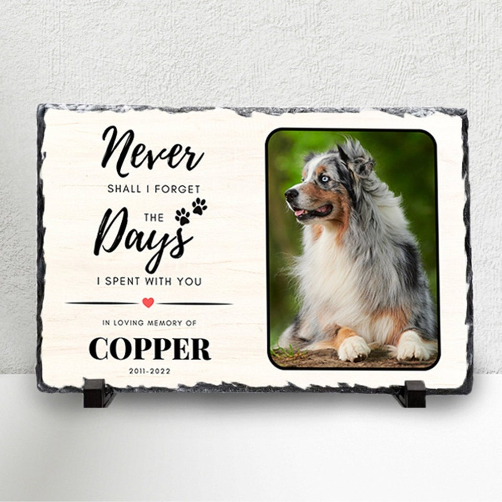 Custom Pet Memorial Slate, Personalized Remembrance Plaque for Pets, D –  Engraved Memories