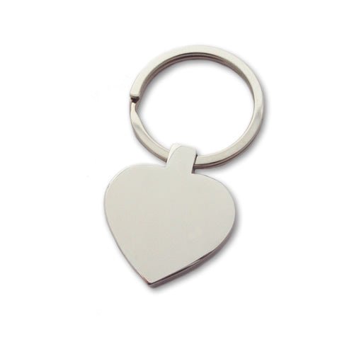 Stainless steel heart keyring, personalised photo and text engraving on both sides, anniversary gift.