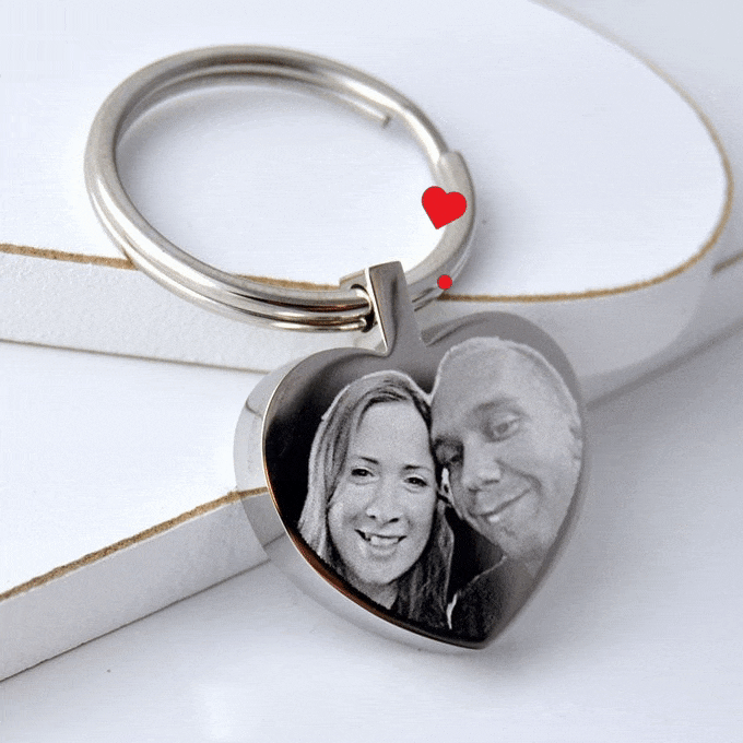 Photo keyring engraved online