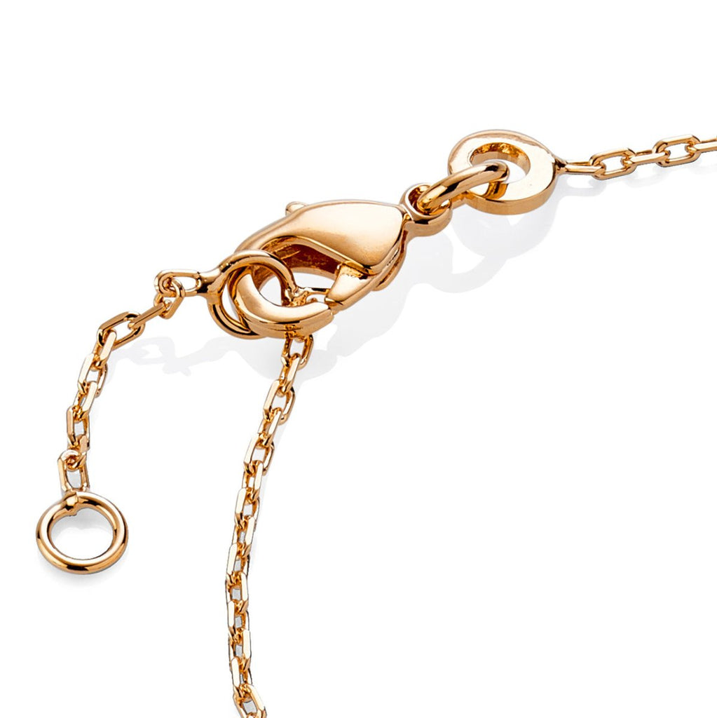 Elegant 18Kt Gold Plated bracelet with engravable disc for initials, perfect for Mother's Day or special occasions.