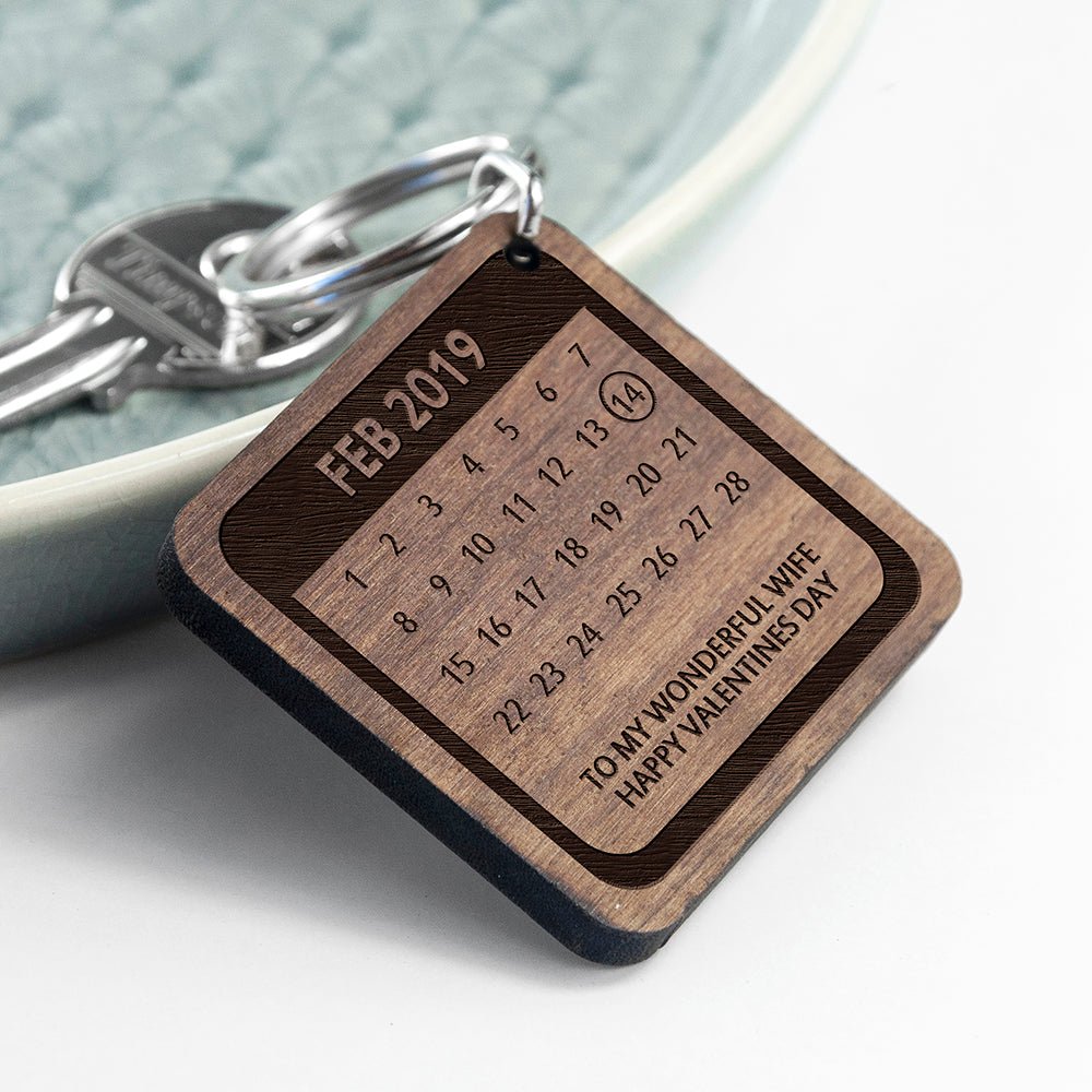 Personalised A Day To Remember Square Keyring - Engraved Memories