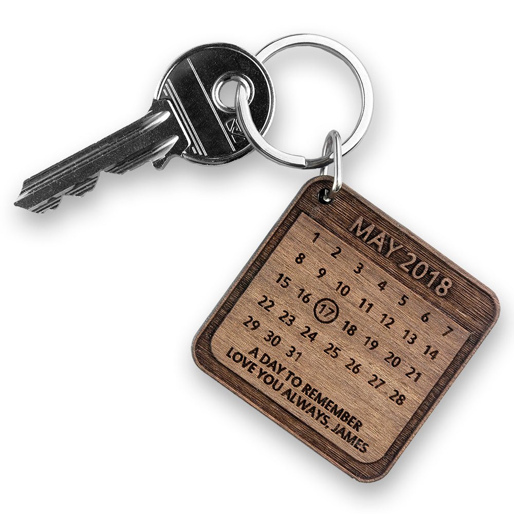 Personalised A Day To Remember Square Keyring - Engraved Memories