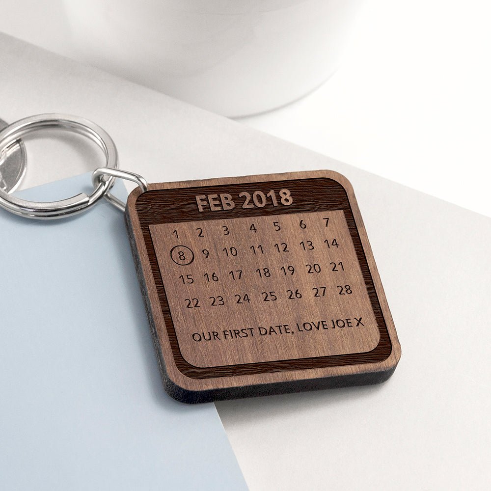 Personalised A Day To Remember Square Keyring - Engraved Memories