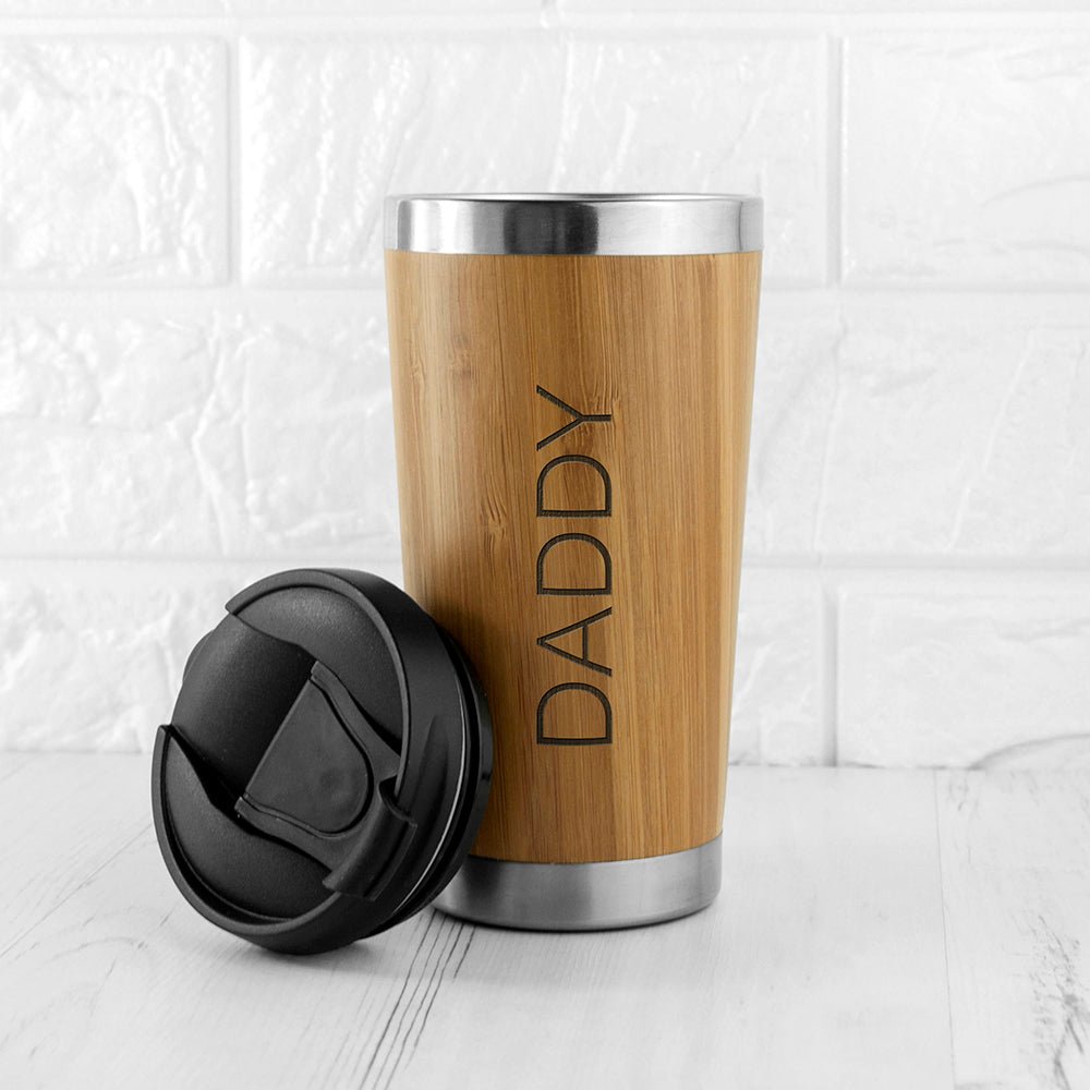 Personalised Bamboo Travel Mug - Engraved Memories