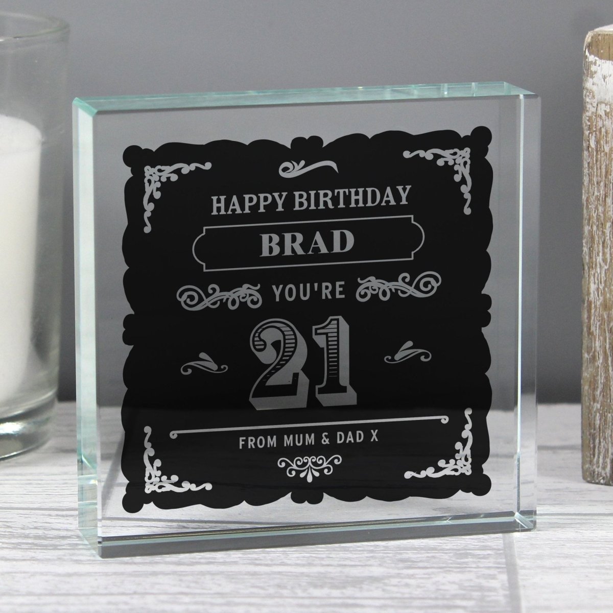 Personalised Birthday Token - PMC Vintage Crystal Keepsake – Engraved ...