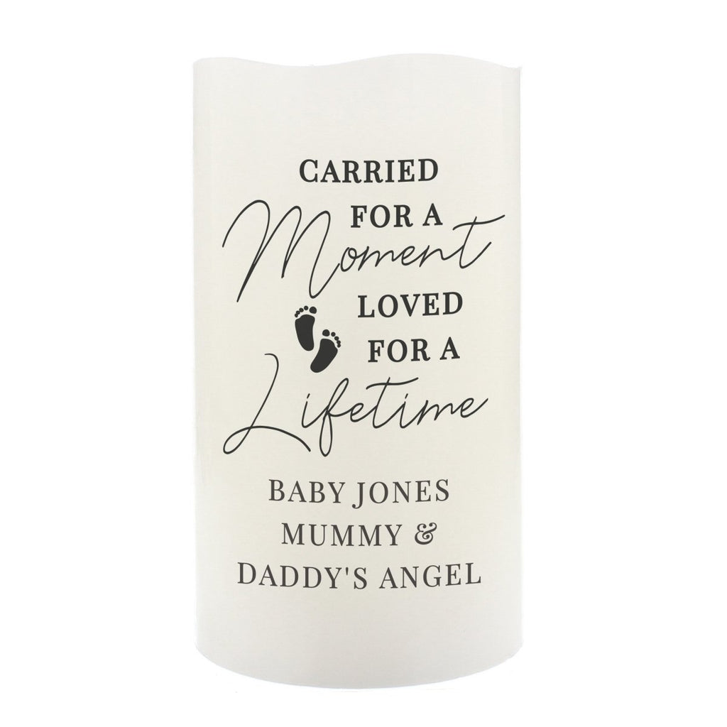 Personalised Carried For A Moment Memorial Led Candle - Engraved Memories