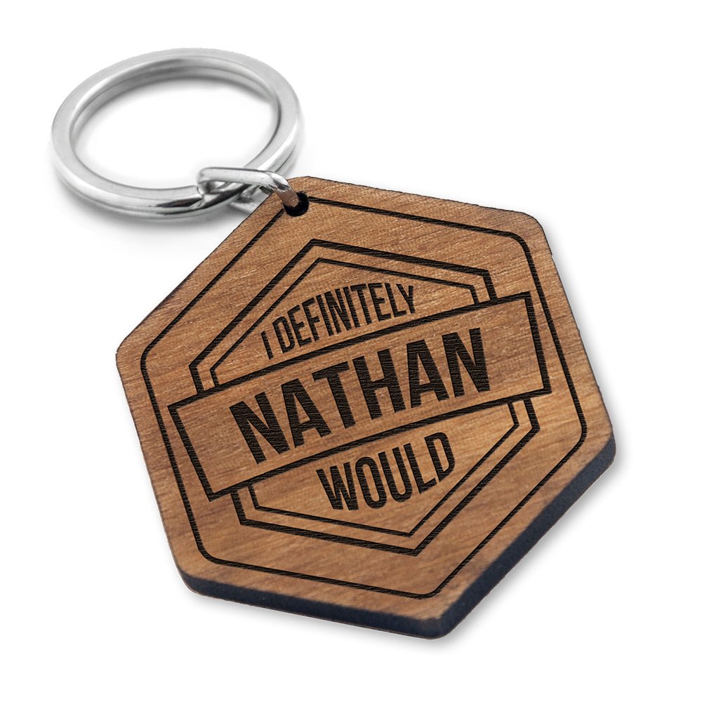 Personalised Cheeky Message Engraved Keyring - Engraved Memories