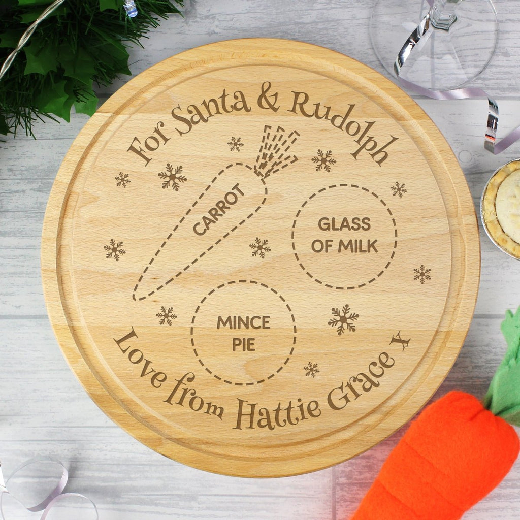 Personalised Christmas Eve Mince Pie Board - Engraved Memories