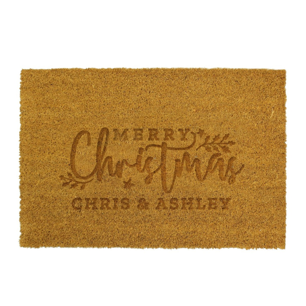 Personalised Christmas Rectangle Indoor Doormat - Engraved Memories