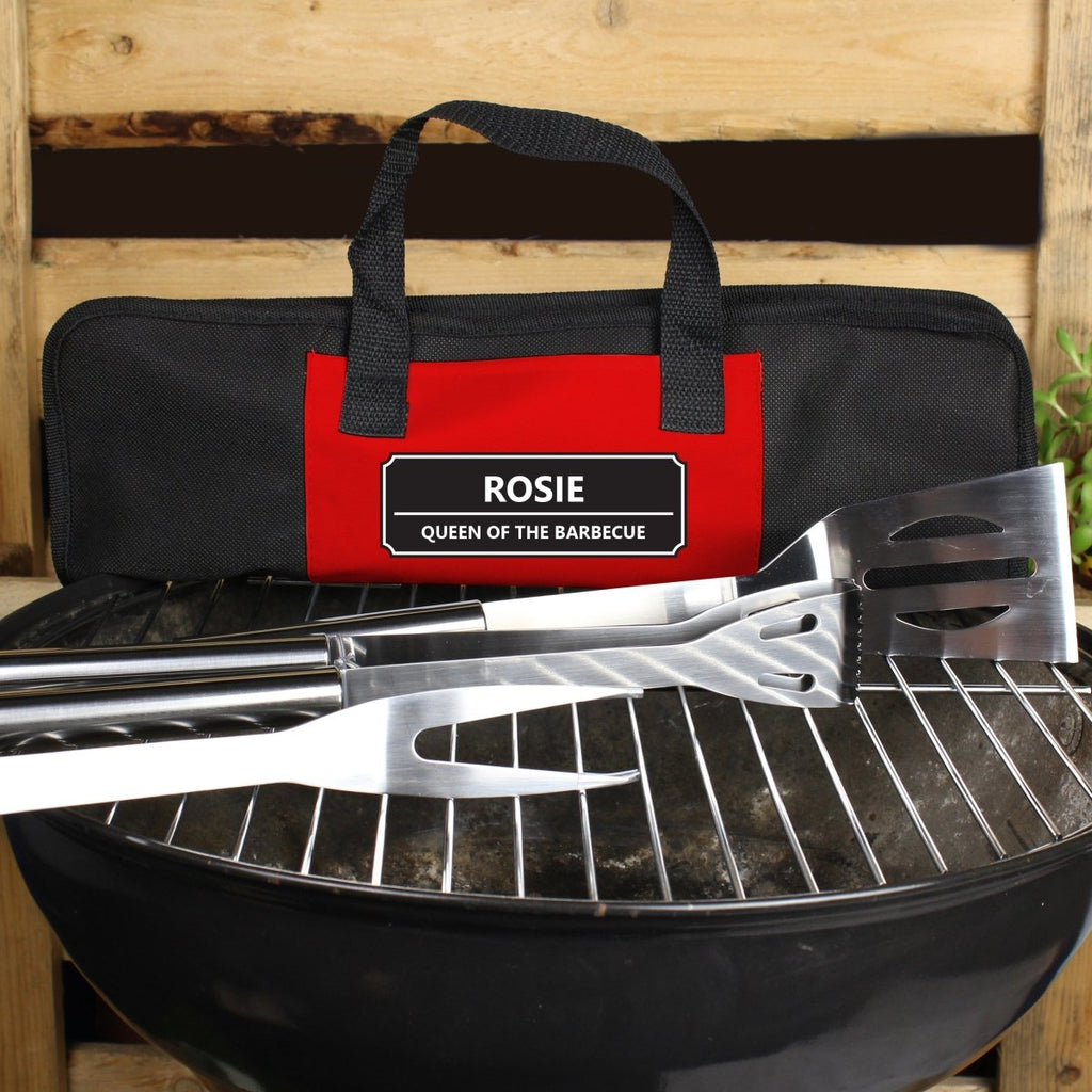 Personalised Classic Stainless Steel BBQ Kit, Father's day Gift for Men - Engraved Memories