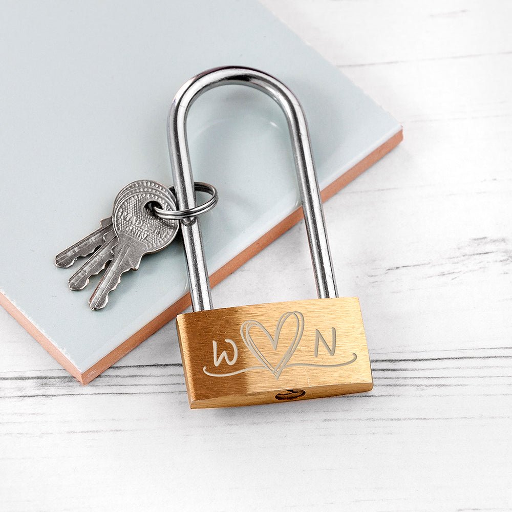 Personalised Couples' Padlock - Engraved Memories