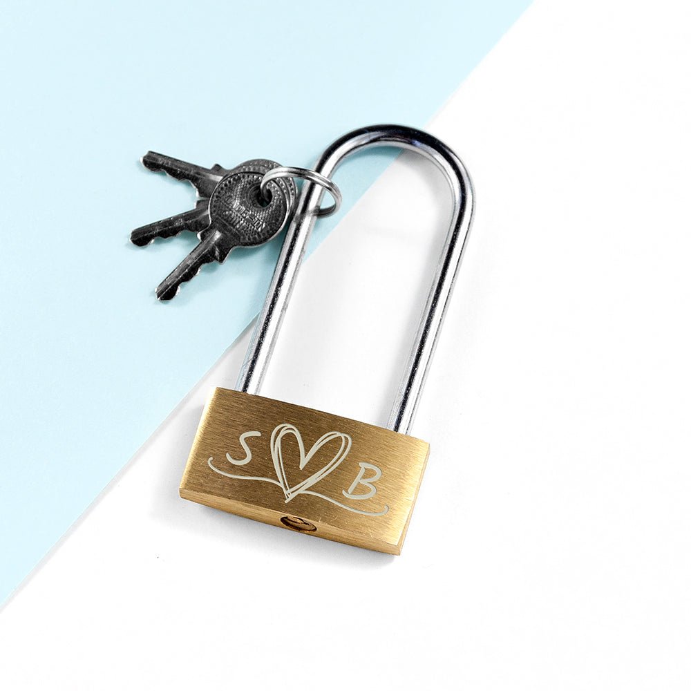 Personalised Couples' Padlock - Engraved Memories