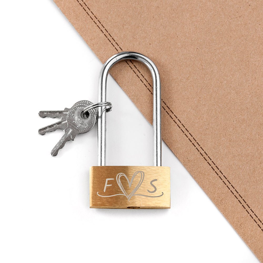 Personalised Couples' Padlock - Engraved Memories