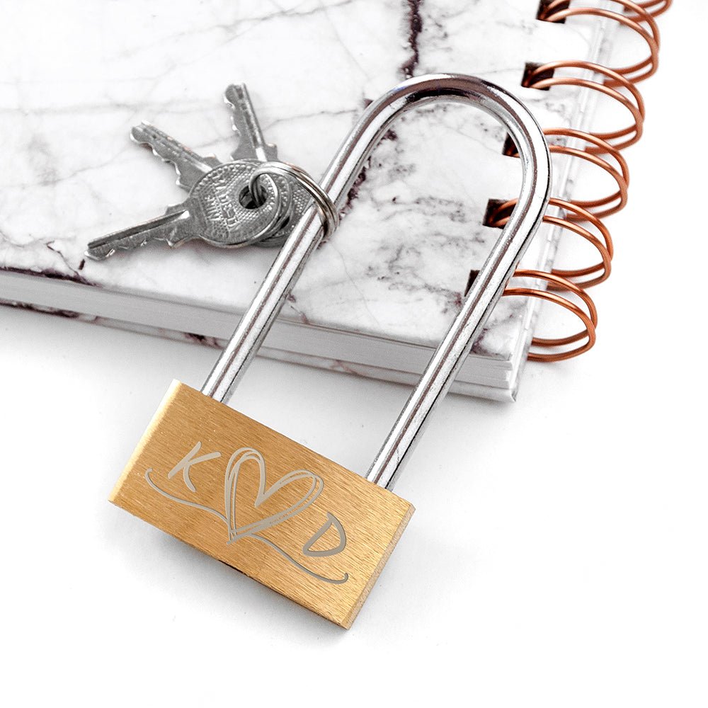 Personalised Couples' Padlock - Engraved Memories