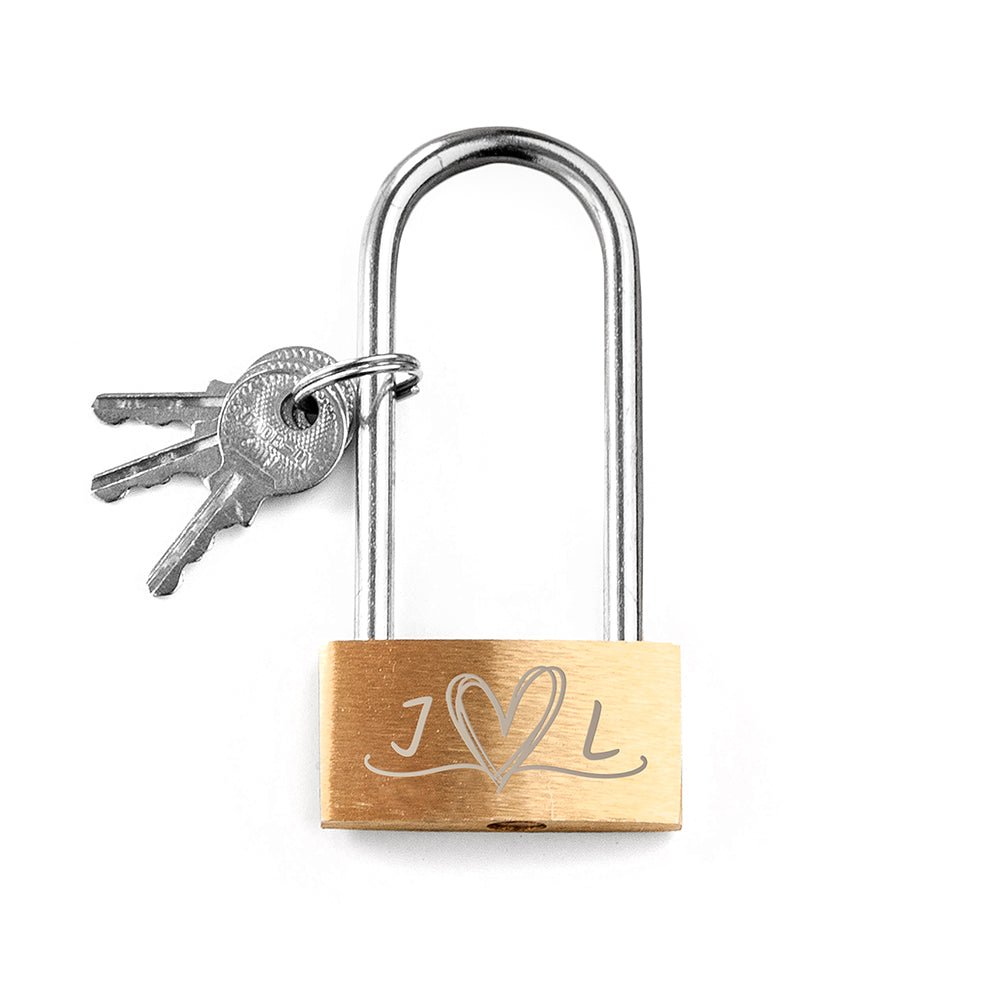 Personalised Couples' Padlock - Engraved Memories