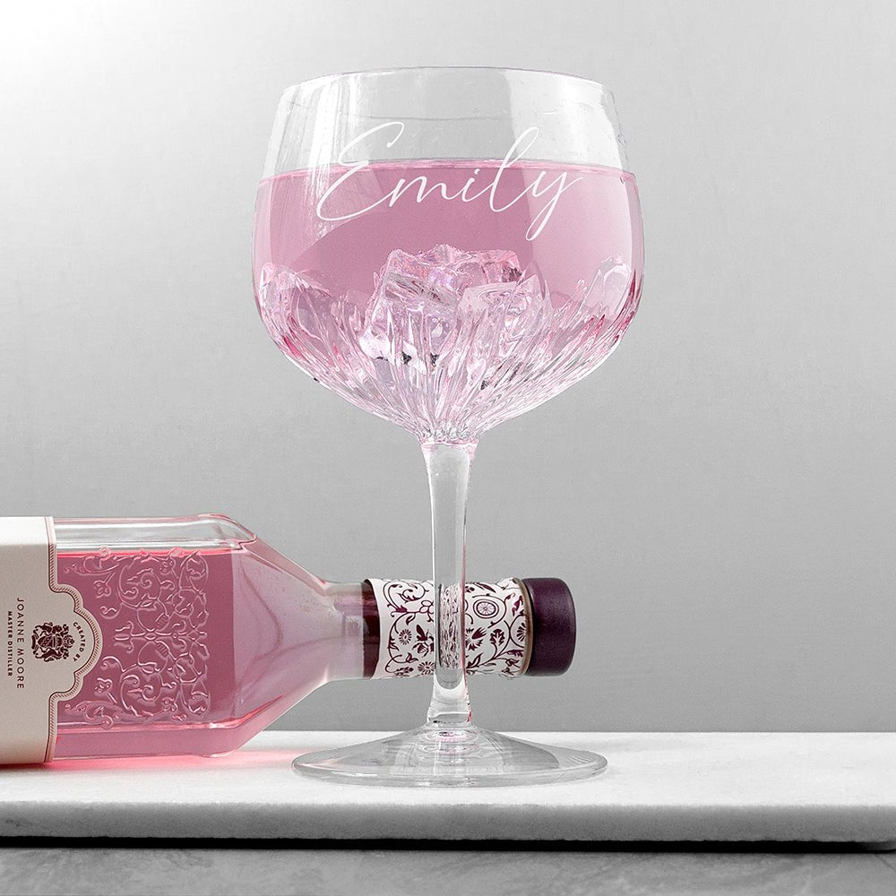 Personalised Crystal Gin Goblet - Engraved Memories