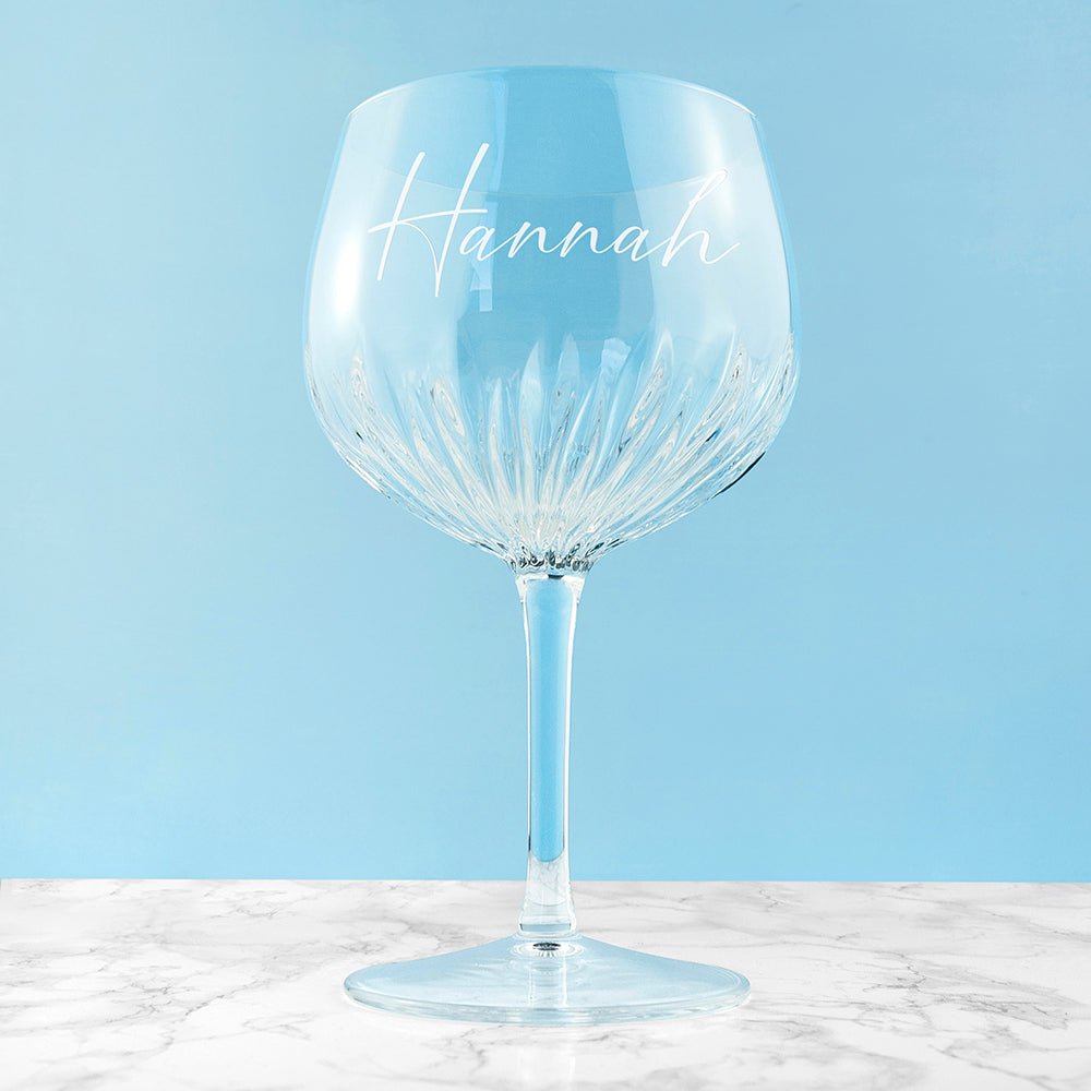 Personalised Crystal Gin Goblet - Engraved Memories