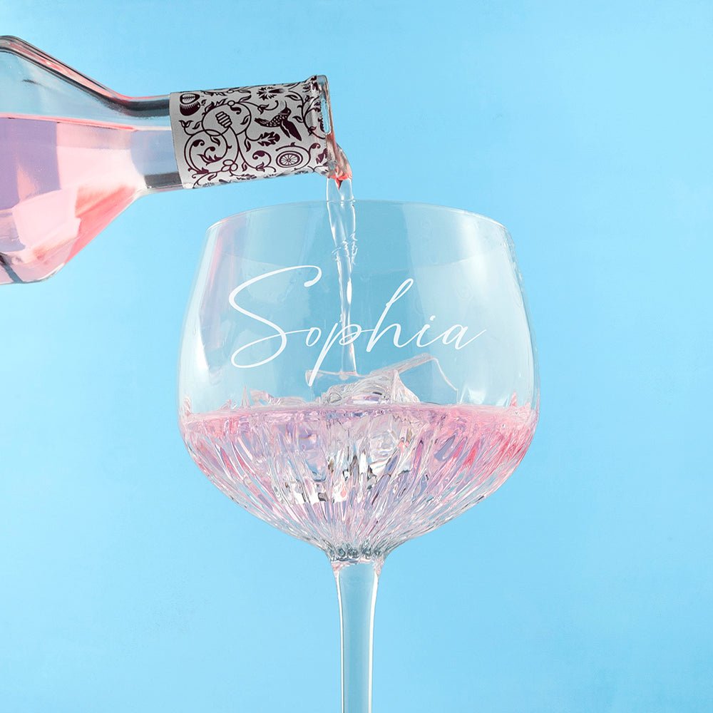 Personalised Crystal Gin Goblet - Engraved Memories