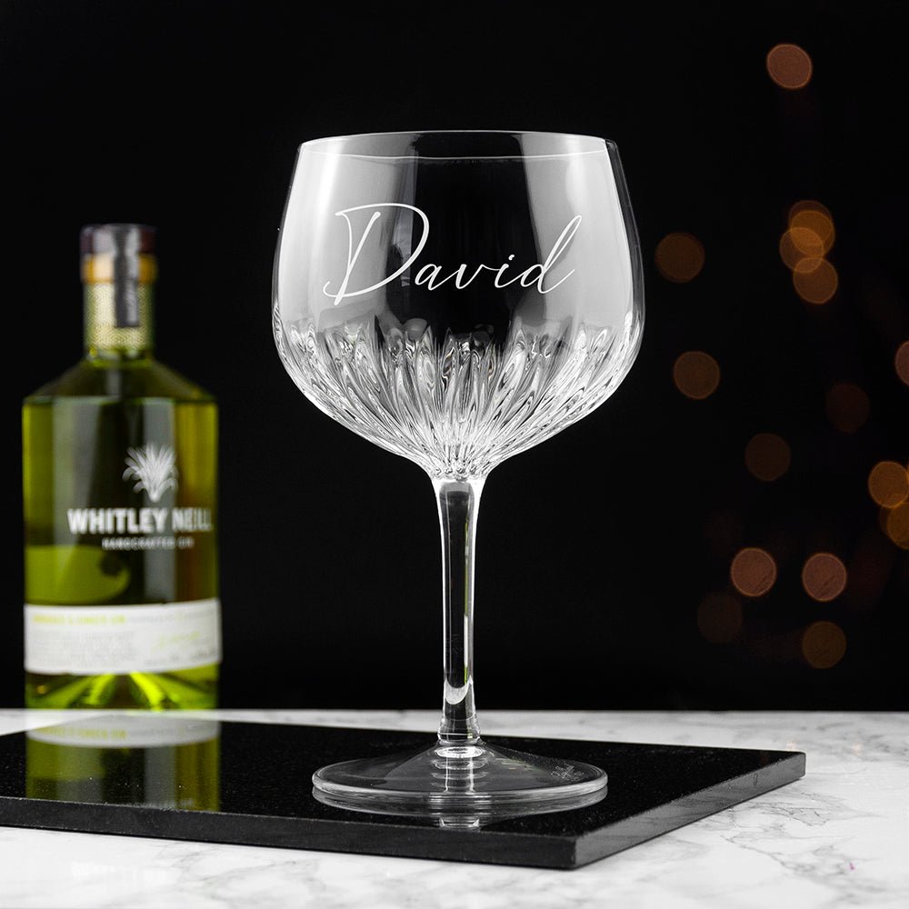 Personalised Crystal Gin Goblet - Engraved Memories