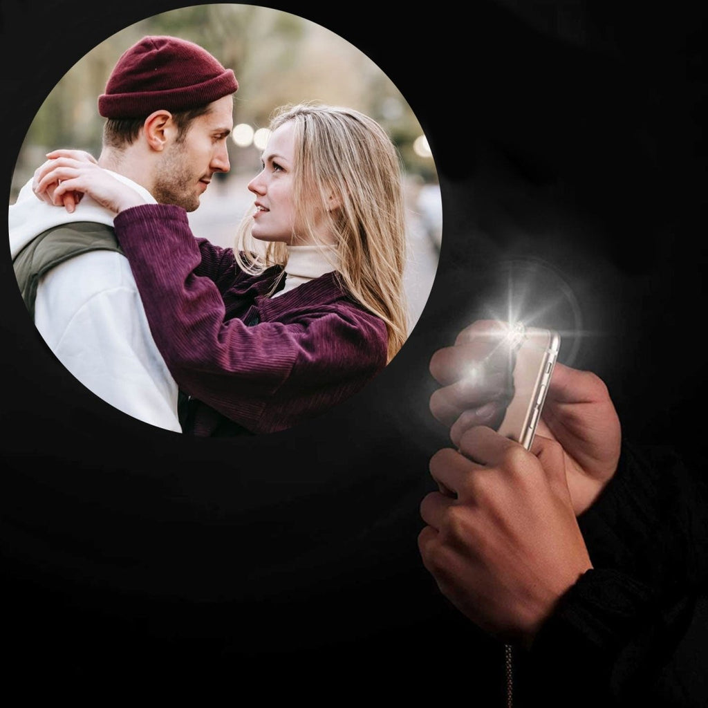 Personalised infinity charm bracelet (20+5cm) with photo projection— a unique way to showcase your love.