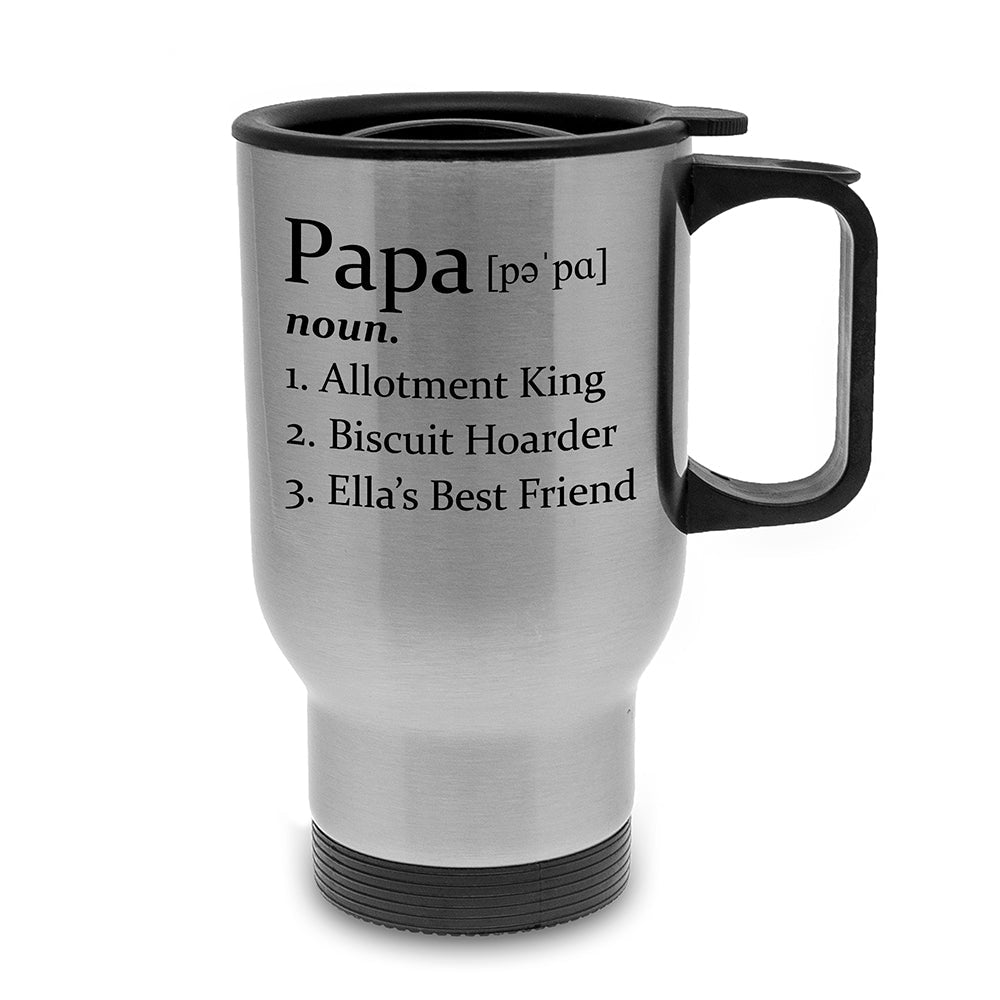 Personalised Definition Stainless Steel Travel Mug - Engraved Memories