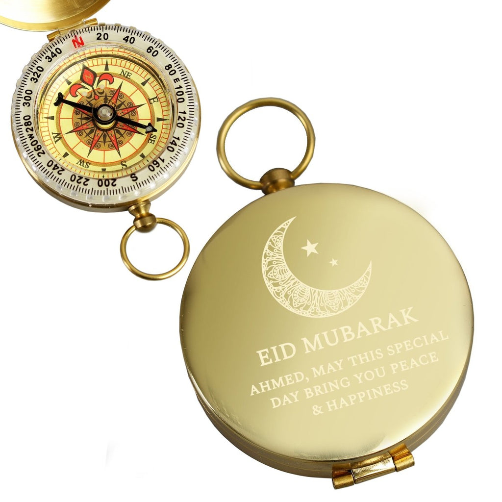 Personalised Eid and Ramadan Keepsake Compass - Engraved Memories